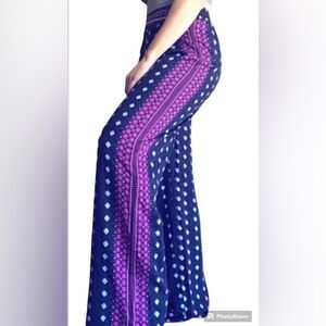 Jessica Simpson Palazzo Printed Wide Leg Flowy Pants sz L